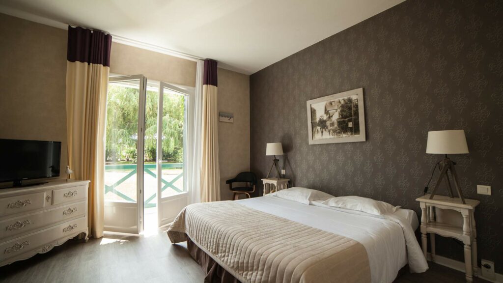 Chambre d'hôtel pour 2 personnes à Noirmoutier avec vue sur le jardin